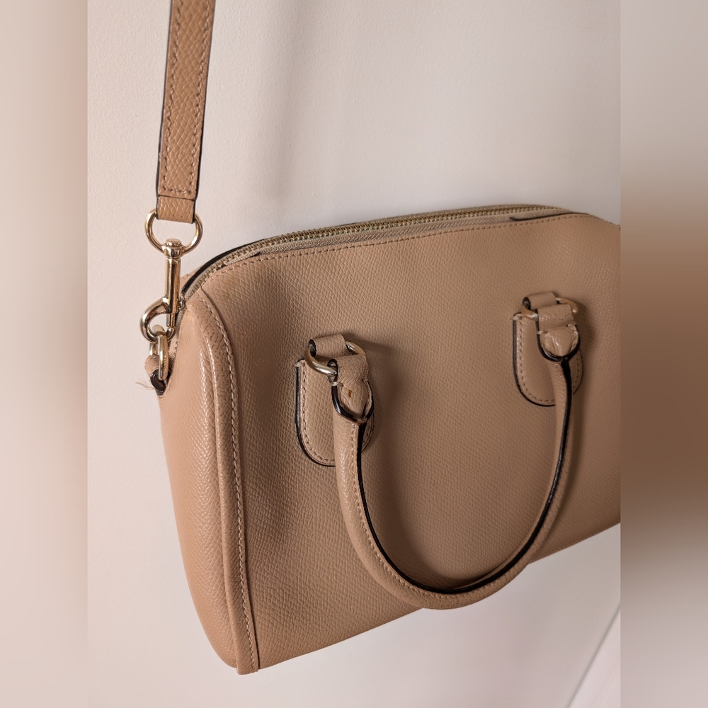 Coach Tan Leather Crossbody AS IS - Picture 4 of 11
